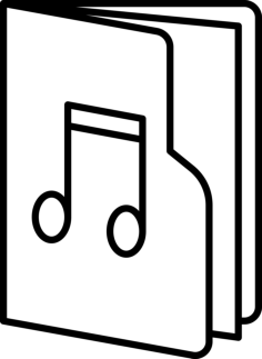 Music Files Outline Svg Vector, Free Vectors File